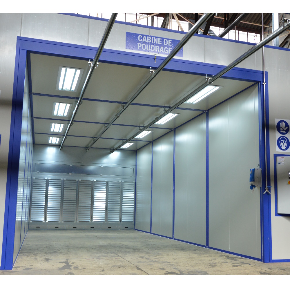 Usisni filtracijski zid za plastifikaciju i nanošenje boje u prahu u industrijskoj lakirnici