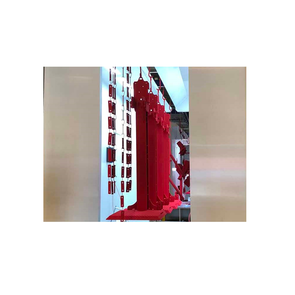 Automatska kabina za nanošenje boje u prahu u industrijskom sustavu plastifikacije